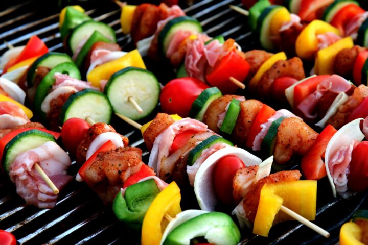 grilling kebab